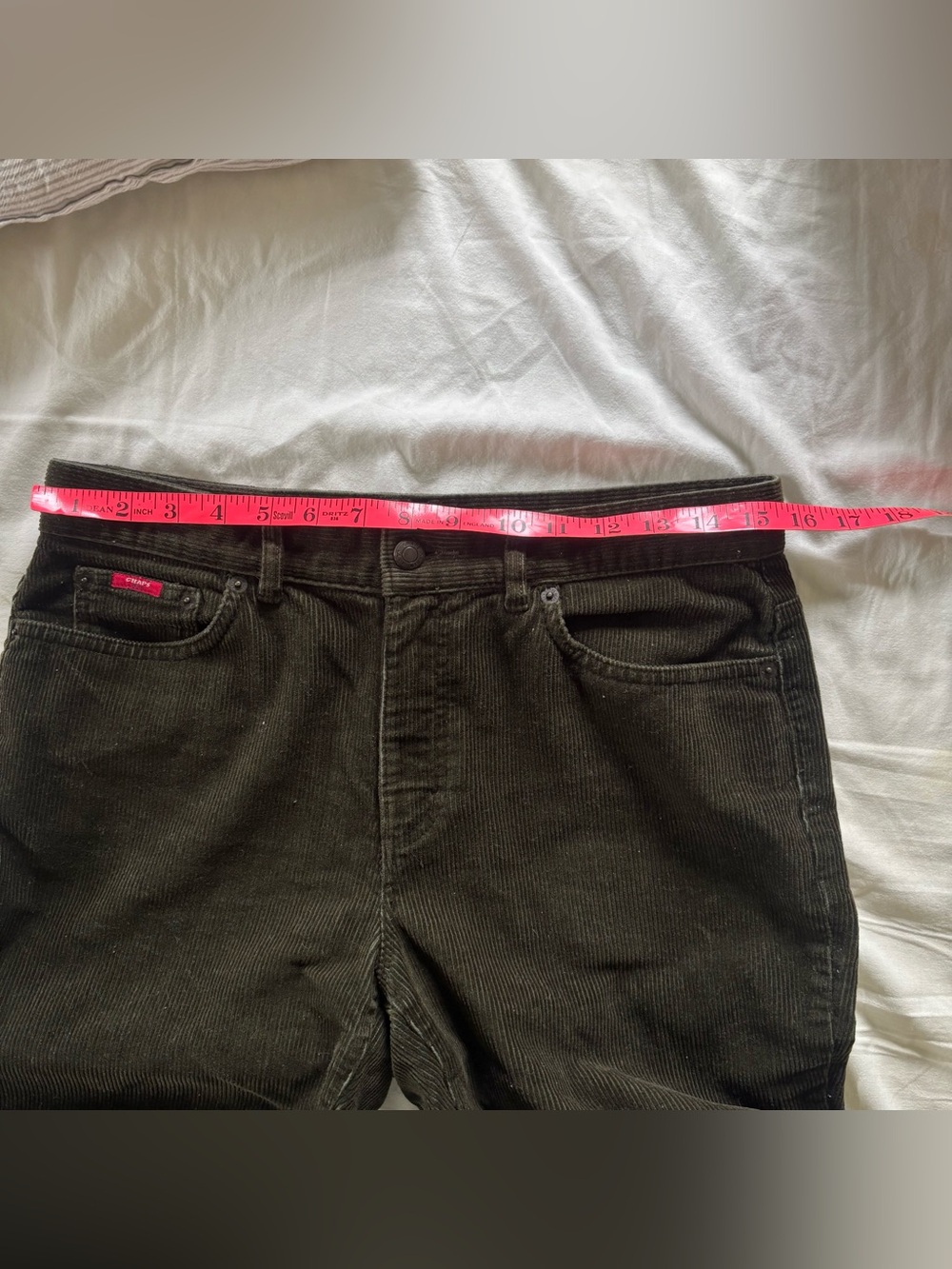 Women’s Chaps dark olive boot-cut cords - Picture 6 of 8